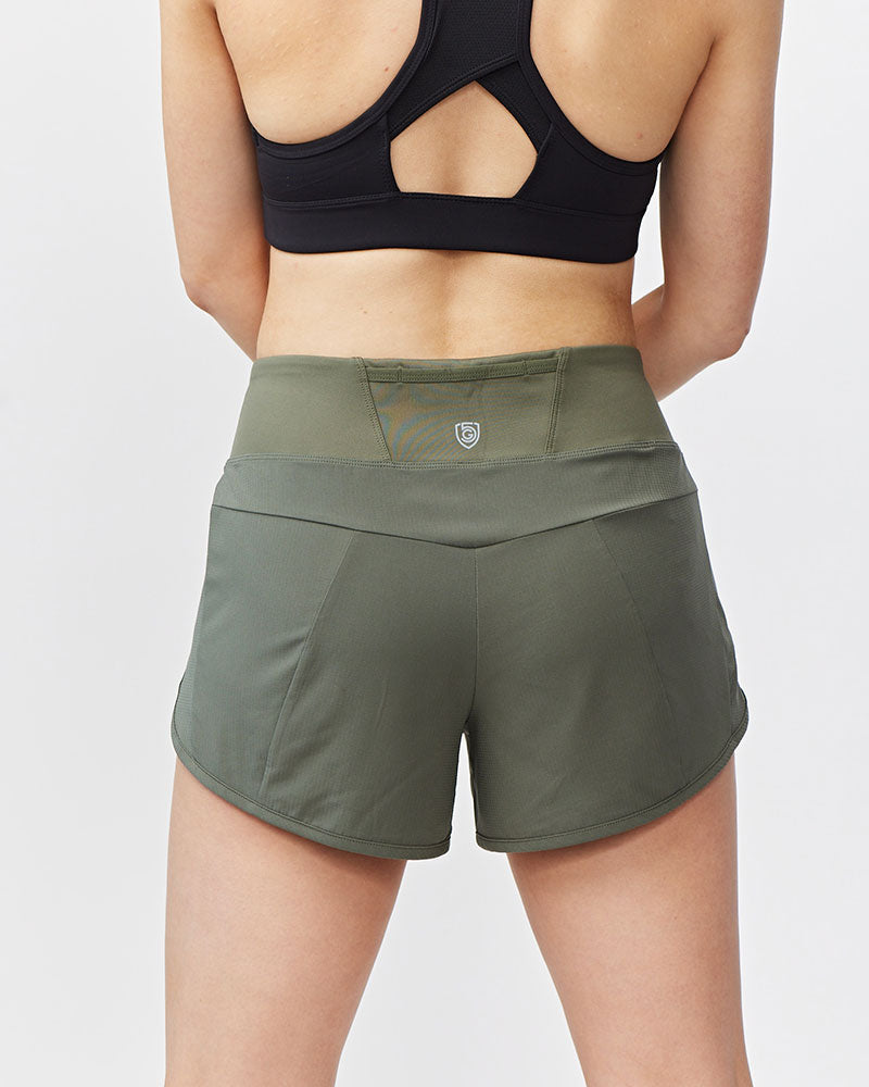 Shorts de running Sheva de tiro alto