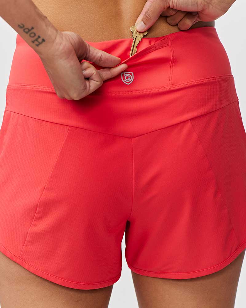 Shorts de running Sheva de tiro alto