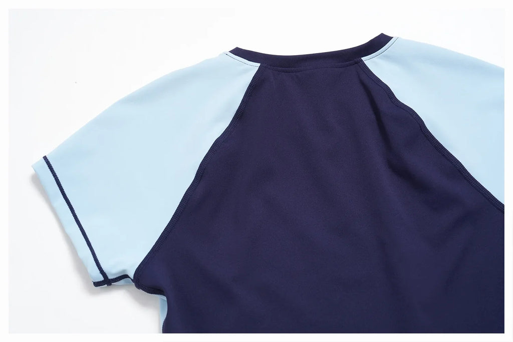 Color-Block Tee &amp; Capri Workout Set