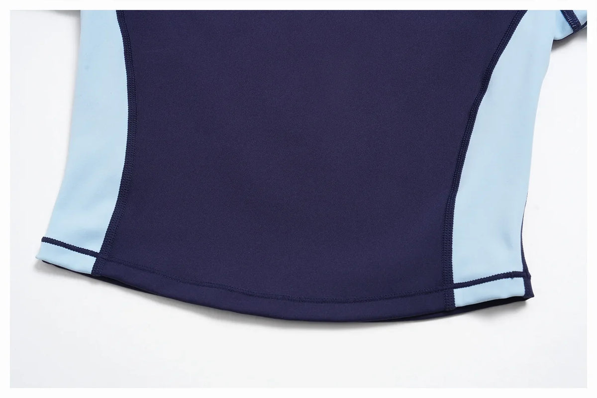 Color-Block Tee &amp; Capri Workout Set